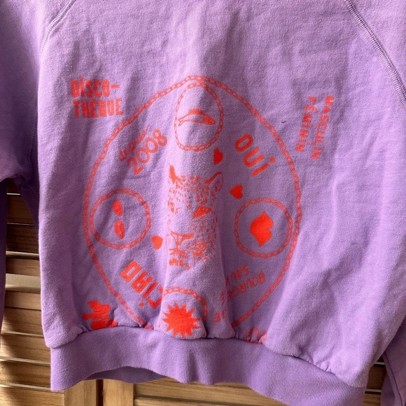 Clare V. Graphic Print Crew Neck Sweater Size XS - Picture 4 of 5